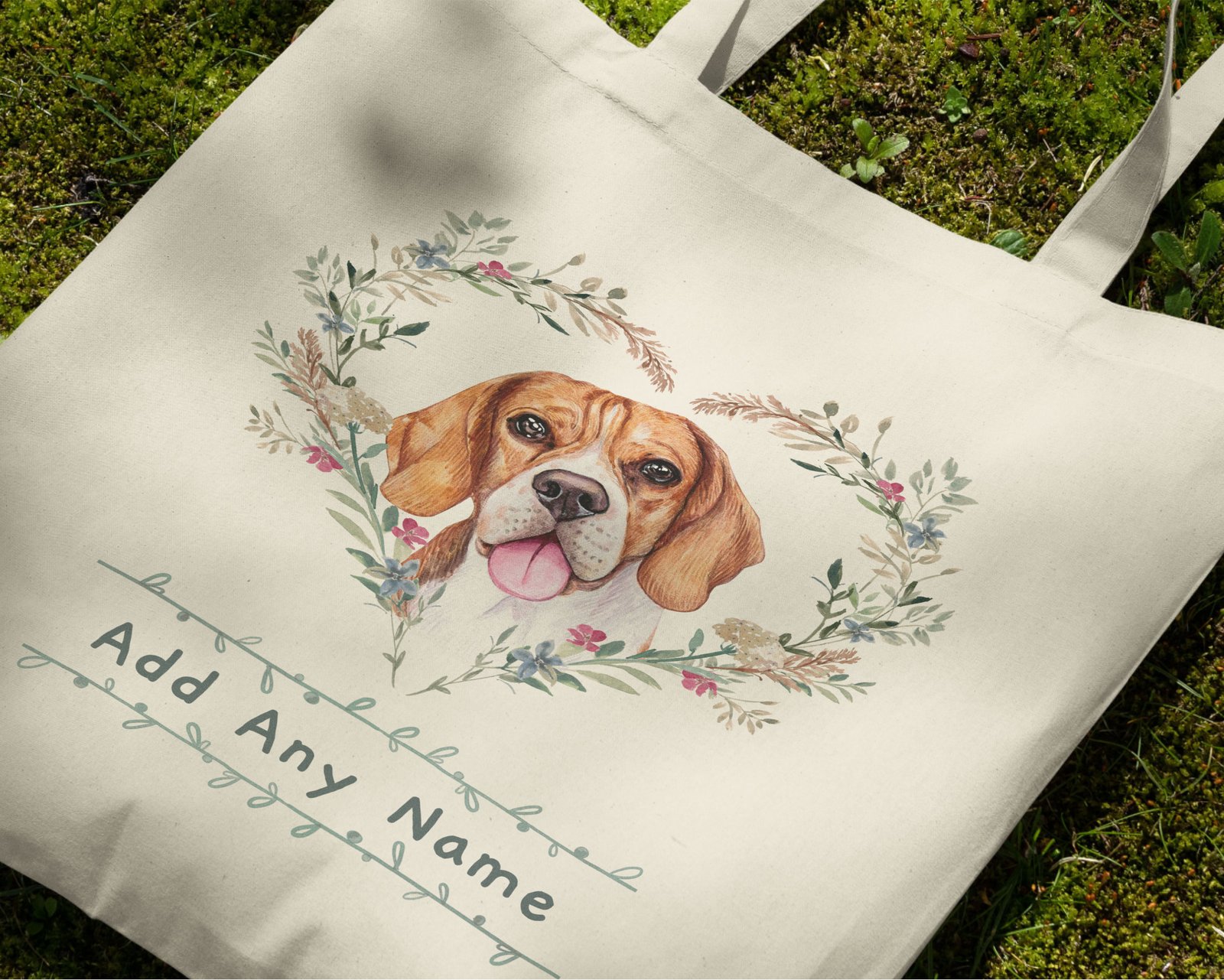 Buy Heart Wreath Beagle Tote Bag Purse Carry All Pet Bag Online in India -  Etsy